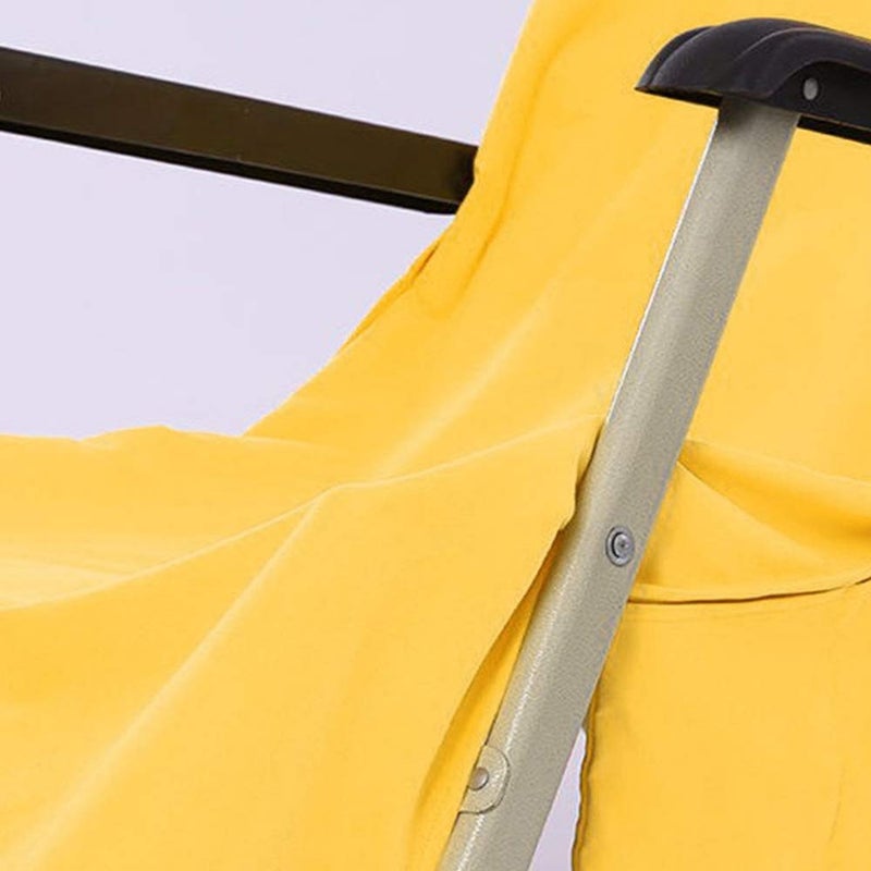 VOCOOL Lounge Chair Cover Beach Towels Covers Microfiber Pool Chair Towel with Pockets for Summer Holidays Sunbathing Garden Sun Lounger, Yellow - Image 5